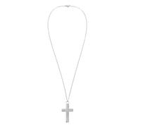 OSALADI Collar Porta Cenizas de Acero Inoxidable en Forma de Cruz, Colgante Conmemorativo para Cenizas Humanas y Mascotas, Collar Joyas de Cremación Unisex para Recuerdo Personal
