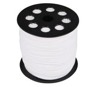 OSALADI Cordón de Piel Sintética Blanco de 2,6mm para Hacer Pulseras y Collares Diy, Hilo de Gamuza Sintética de 90m para Manualidades y Decoración de Joyas