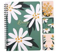 OSALADI Cuadernos con Diseño Floral Cuadernos de Notas para Estudiantes y Adolescentes para Planificar Escribir y Dibujar Prácticos y Fáciles de Llevar