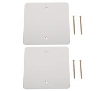 OSALADI Cubierta De Panel Eléctrico De Acero Inoxidable 2 Piezas Placa Ciega En Blanco 4.72X4.72In Resistente a Altas Temperaturas Y Arañazos Con Tornillos Para Instalación Fácil En Hogar