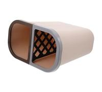 OSALADI Cubo de Basura Pequeño sin Tapa de Doble Compartimento para Clasificación Seca y Húmeda Plástico Resistente Color Marrón Adecuado para Cocina y Baño 1 Unidad