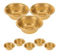 OSALADI Cuencos Rituales Budistas de Latón Mini 5 Cm - Juego de 8 Unidades - Cuencos de Cobre para Ofrendas de Agua - Vasos Sagrados para Meditación, Oración y Decoración en Hogar o