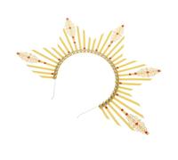 OSALADI Diadema Mary de Sol Dorada para Niñas Accesorio Vintage para Fiestas y Cosplay de Rayos Solares Plástico y Metal