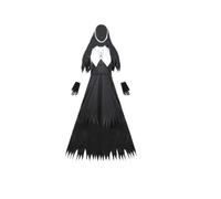 OSALADI Disfraz de Monja Zombi Negro, para Mujer Adulta, Halloween | Algodón Mezcla, Estilo Especial y Único, Efecto Decorativo, Fiesta, Carnaval, Uso Adulto