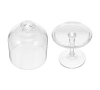 OSALADI Elevador para Servir Postres Cúpula de Vidrio, Soporte Compacto para Cupcakes y Tartas Pequeñas, Bandeja Transparente para Eventos y Uso Doméstico