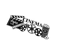 OSALADI Etiqueta De La Pared Del Cine Signos Personalizados Pegatinas De Pared Removibles Signos Para Decoración Del Hogar Pared Decoración Del Cine Teatro Señal De Acción Decoración Del