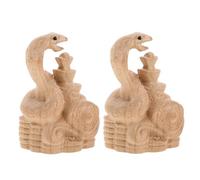 OSALADI Figuras de Serpiente de Madera Talladas a Mano para Decoración del Hogar y Oficina Set de 2 Piezas Pequeñas Adorno del Año Serpiente con Simbolismo de Buena Fortuna y Riqueza