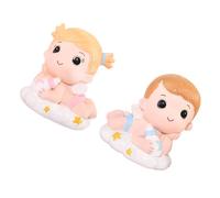 OSALADI Figuritas de Resina para Tarta de Cumpleaños Ñiño Adorno para Pastel Muñecos Princesa y Príncipe Decoración Resistente para Fiesta Infantil y Fotografía