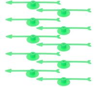 OSALADI Flechas de Juego Giratorias Ventosa 100 Mm 10 Piezas Verdes para Juegos de Mesa, Accesorios de Escritorio y Enseñanza en Aula, Reutilizables y Fáciles de Usar