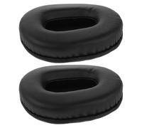 OSALADI Fundas de Esponja Ovaladas para Auriculares 100X80Mm, 2 Unidades, Acolchado Negro, Reducción de Ruido para Oficina y Viaje, Repuesto Duradero para Diadema