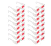 OSALADI Gafas de Papel 3D para Fiesta 100 Unidades Gafas de Cine 3D Lentes Rojas para Cumpleaños Bodas y Fotomatón Accesorio Decorativo Colorido