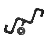 OSALADI Gancho de Pared Doble de Hierro Negro Estilo Industrial Vintage para Toallas y Ropa, Soporte Resistente y Duradero para Uso Hogar y Cocina