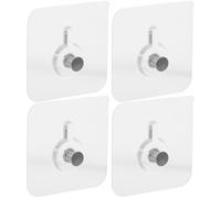 OSALADI Ganchos Adhesivos Transparentes para Cuadros sin Perforación, Gancho Invisible de Plástico Blanco para Colgar Marcos en Sala y Oficina, 5 Piezas Varios estilos