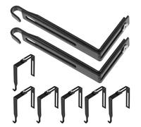 OSALADI Ganchos Metálicos Ajustables para Cubículos 8 Piezas Gancho Utilitario para Colgar sobre Puertas y Paneles de 135 a 35 Pulgadas Organizador de Oficina para Ahorrar Espacio