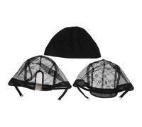 OSALADI Gorro de Red Elástica para Peluca 3 Piezas U-Shaped Malla de Encaje Transpirable Única Ajustable para Mujer Hombre y Niña Uso Múltiple para Peinados y Pelucas
