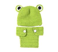 OSALADI Gorro Infantil Artesanal de Crochet Algodón Verde Elástico y Cómodo para Bebés Adecuado para Sesiones de Fotografía Memorables y Regalos