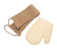 OSALADI Guantes Exfoliantes de Yute, Manopla Exfoliante Corporal de Doble Cara para Baño y Ducha, Limpieza Profunda y Espuma Abundante