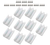 OSALADI Guía Inferior para Mamparas de Ducha Correderas 10 Piezas Dispositivo Antibalanceo y Bloques Estables para Puertas de Cristal