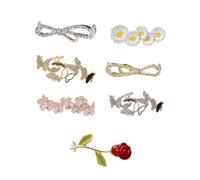 OSALADI Hebillas para Zapatos Gemas de Aleación, 7 Piezas de Adornos Hechos a Mano para Mujer, Clips Decorativos Desmontables para Boda y Accesorios de Calzado Elegante