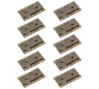 OSALADI - Juego de 10 bisagras de puerta de hierro doble efecto para mosquitero plegable para muebles