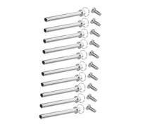OSALADI Juego De 10 Remaches de Metal para Reparación de Abanicos Plegables con Tuercas y Anillos Kit de Recambio para Manuales Accesorios para Abanicos de Bambú y Papel Plata