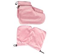 OSALADI Juego de 2 Pares de Guantes y Cubrepiés de Parafina Térmicos Algodón Aislante Color Rosa para Terapia de Cera Caliente Spa y Cuidado Profesional de Manos y Pies