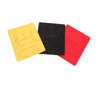 OSALADI Juego de 3 Pegatinas Antideslizantes para Ratón Inalámbrico Piel de Agarre Resistente al Sudor Cobertura Completa en Negro Rojo Oscuro y Amarillo para Uso en Juegos y Oficina