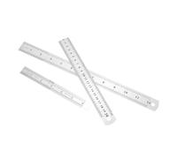 OSALADI Juego de 3 Reglas de Medición de Acero Inoxidable, Doble Escala, Resistentes y Fáciles de Usar para Diseño Gráfico y Pintura, Orificio para Colgar