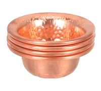 OSALADI Juego de 4 Cuencos Sagrados, Cuenco de Agua de Cobre, Rosa Dorado, 3 Pulgadas, para Rituales Budistas, Decoración del Hogar