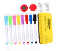 OSALADI Kit de Accesorios Magnéticos para Pizarra Blanca con Rotuladores de Colores Imanes y Ganchos Resistentes Borrador Incluido para Aulas y Oficinas