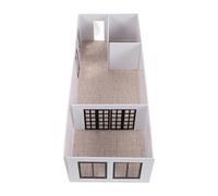 OSALADI Kit de Modelo de Apartamento 1:50 Vista Seccional Clara y Componentes Completos, Material Abs y Acrílico para Educación Arquitectónica y Tareas