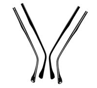 OSALADI Kit de Reparación 2 Pares Patas Metálicas para Gafas Negro con Puntas Convexas y Planas, Compatibles con Monturas Rotas, Accesorio Durable para Uso Diario en Cuidado de Gafas