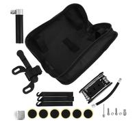 OSALADI Kit de Reparación de Neumáticos de Bicicleta Kit para Neumáticos de Bicicleta Portátil Tela Plástico E Hierro Minibomba Palancas y Negro Reparación en Casa Pinchazos