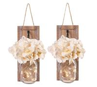 OSALADI Lámpara de Pared Decorativa Colgante de Madera Estilo Retro, Candelabro Decorativo Control Remoto, Adecuado para Decoración de Salón y Ambiente Romántico