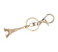 OSALADI Llavero Creativo Colgante de Torre Eiffel Metálico Dorado, Accesorio Decorativo para Llaves y Bolso, Recuerdo de Viaje de París, Obsequio Adecuado para Eventos y Día del Padre