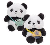 OSALADI Llavero de Peluche Oso Panda 2 Piezas Colgante para Mochila y Bolso, Diseño Adorable, Algodón Pp, Colores Azul y Amarillo, Obsequio Adecuado para Cumpleaños y Ocasiones Obsequios