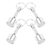 OSALADI Llavero Magnético de 4 Piezas para Prueba de Joyas Comprobador de Imán para Oro y Plata Diámetro 17 MM Fuerza de Tracción Vertical 12 Kg Kit Portátil para Joyeros y