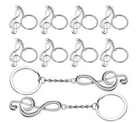 OSALADI Llaveros Musicales de Aleación Vintage, Juego de 10 Piezas Colgante de Nota Musical, Diseño Compacto y Suenan Notas Musicales, Accesorios de Música para Bolso y Llaves