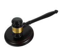 OSALADI Martillo de Subasta de Madera Compacto y Martillo Judicial Portátil para Jueces Abogados y Estudiantes de Derecho Base de Madera Accesorio y Jurídico