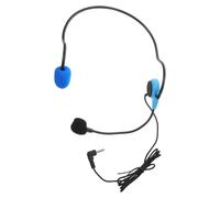 OSALADI Micrófono de Diadema para Hablar y Enseñar, Ajustable Azul | Grabaciones Claras, Sencilla, Banda Regulable, Materiales Metal Plástico y Esponja, Uso Diario