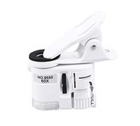 OSALADI Minilupa para Teléfono de 9595 w Microscopio con Luz Led de 60 Aumentos Luz Y Clip de Luz para Cámara de Teléfono Móvil Gran Aumento Portátil