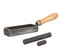 OSALADI Molde de Fundición de Hierro para Lingotes Plata con Mango de Madera Herramienta de Fundición Diy Mini