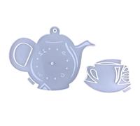 OSALADI Molde de Silicona Flexible para Resistente y Fácil de Usar Reloj de Pared Diseño de Tetera y Taza Artesanal
