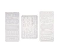 OSALADI Molde De Silicona Para Horquillas 3 Unidades Moldes Para Pasadores Pinzas Para El Pelo Molde De Fundición De Horquillas Gel De Sílice Blanco