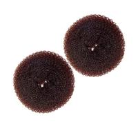 OSALADI Moldeador de moños tipo donut para cabello largo, 2 piezas tamaño mediano color café, accesorio para peinados de bailarina y moños despeinados, herramienta práctica para estilo rápido