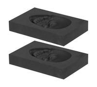 OSALADI Moldes de Fundición de Grafito de Alta Densidad 2 Piezas Diseño de Calavera, Plata y Cobre, Resistentes al Calor para Fabricación de Joyas y Bricolaje Artístico