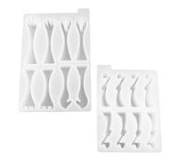 OSALADI Moldes de Silicona para Resina Epoxi Piezas de Ajedrez 3d, Superficie Lisa y Fácil Desmolde, Paquete de 2 Unidades para Manualidades Infantiles