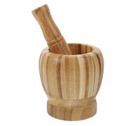 OSALADI Mortero Manual de Bambú para Ajo y Pastillas, Machacador Práctico de Cocina, Herramienta Doméstica para Triturar y Moler Ingredientes, 1 Unidad, Uso en Hogar y Gastronomía
