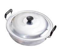 OSALADI Olla de Aluminio Grueso 22 Cm con Doble Asa para Cocina a Gas, Olla Rápida para Ramen y Fideos Coreanos, Cacerola Pequeña Profunda 8 Cm Adecuado para Guisos y Sopas en Casa