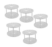 OSALADI Organizador de 5 Pinceles 45 Agujeros Redondo para Escritorio, Soporte para Portapinceles de Artista en Plástico Resistente para Pintura, Caligrafía y Decoración de Uñas